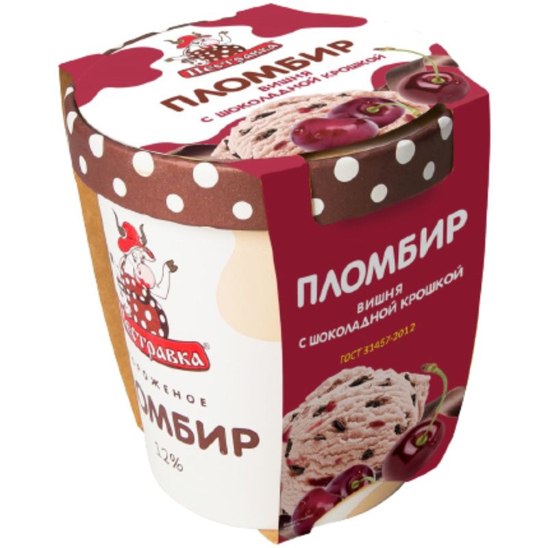 

Мороженое Пестравка с вишневым наполнителем и шоколадной крошкой 270 г