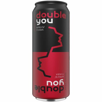 Напиток безалкогольный Double You арбуз-гуава энергетический газированный