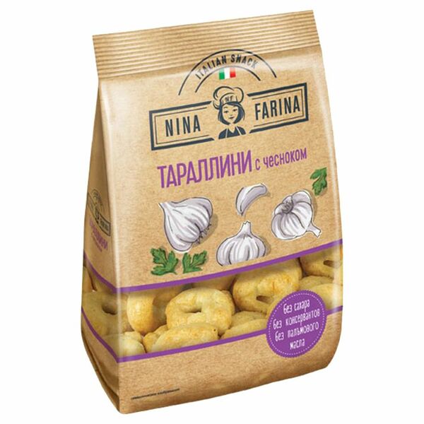 Тараллини Nina Farina с чесноком