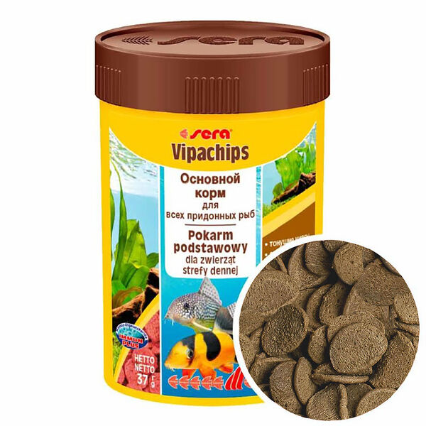vipachips корм Sera для придонных рыб чипсы, бн.