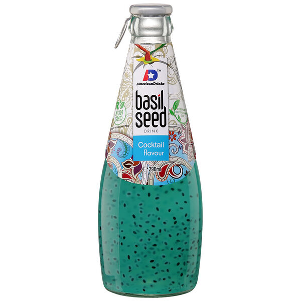 Напиток безалкогольный Basil Seed негазированный Личи и Ананас с семенами базилика Rita Foods & Drink Co.,LTD 0.29 л стеклянная бутылка Вьетнам