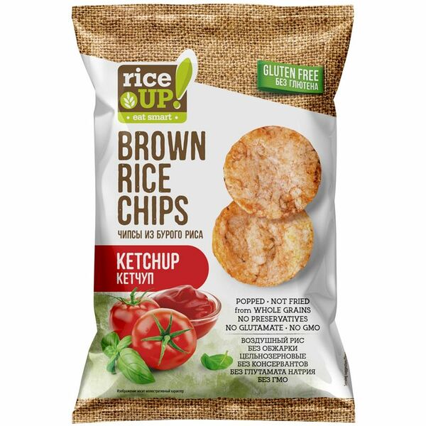 Чипсы из бурого риса Rice up! Кетчуп 60 г