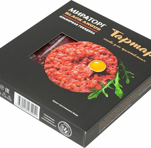 Тартар из говядины Мираторг рубленый категория А охлаждённый, 220г