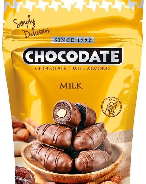 Конфеты Chocodate Финики с миндалем в молочном шоколаде 100г