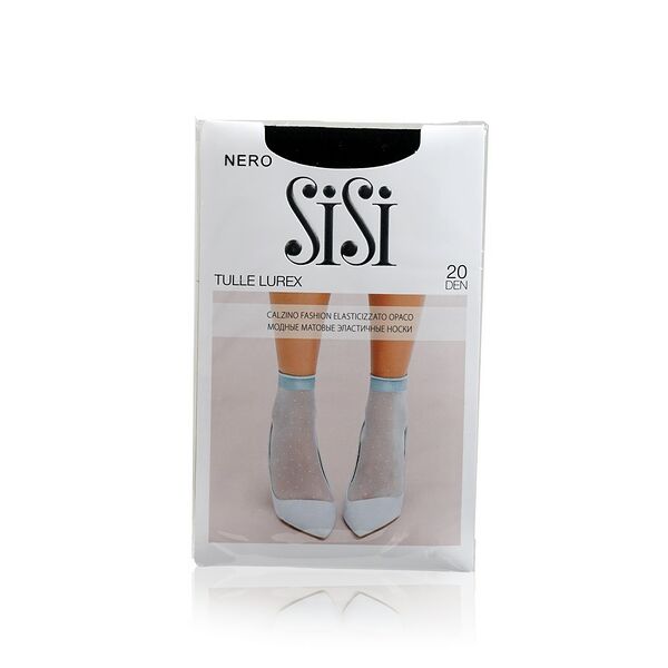 Женские капроновые носки Sisi Tulle Lurex 20den Nero