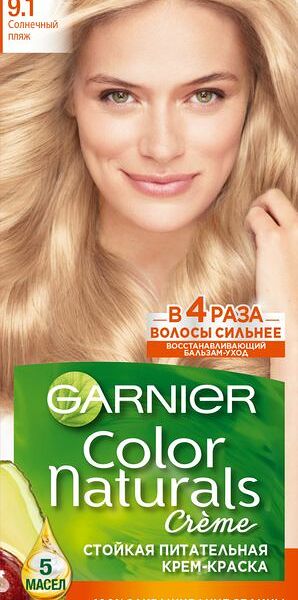 Стойкая питательная крем-краска для волос Garnier Color Naturals оттенок 9.1 Солнечный пляж