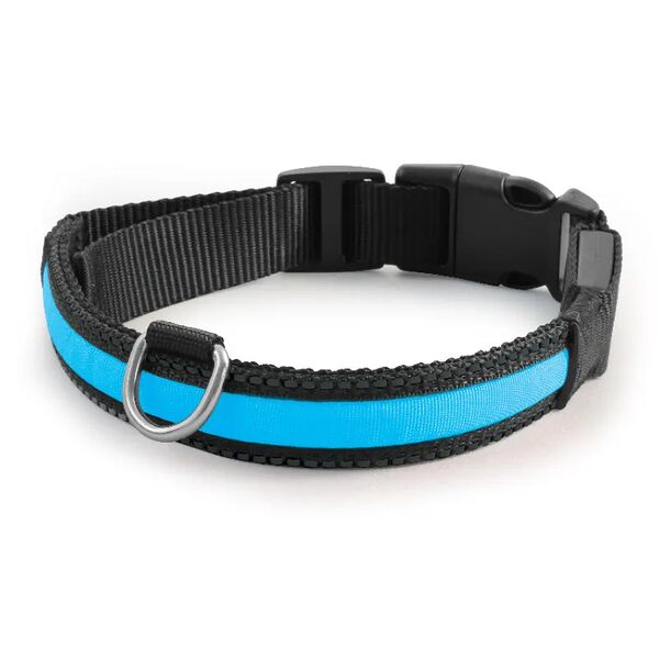 Ошейник светодиодный NIGHT CITY синий XL, 25*510-610мм