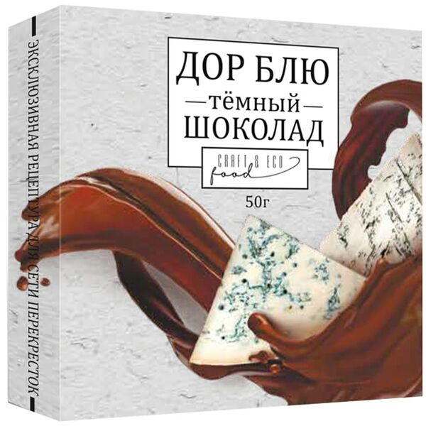 Шоколад Craft Eco Food Темный с сыром дор блю 50г