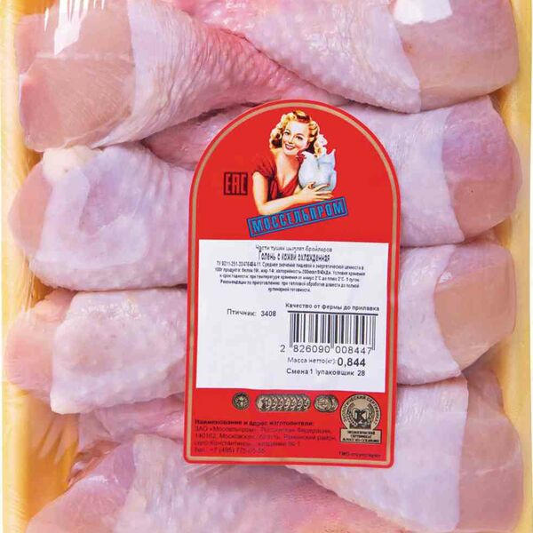 Голень цыплёнка-бройлера охлаждённая Моссельпром с кожей