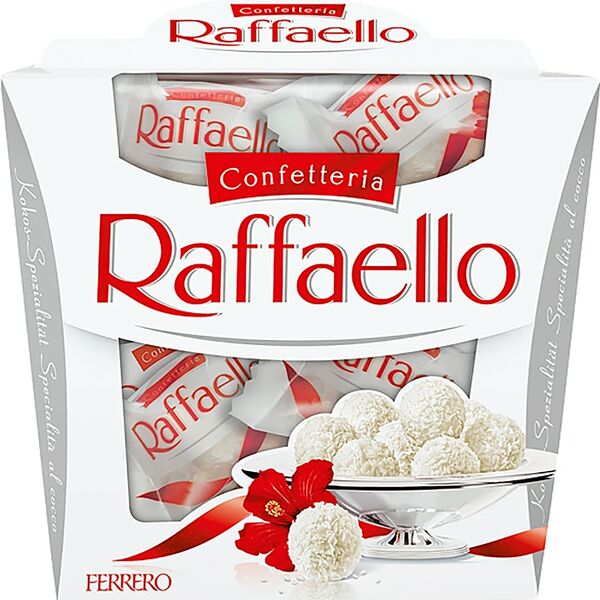Конфеты Raffaello с цельным миндальным орехом в кокосовой обсыпке