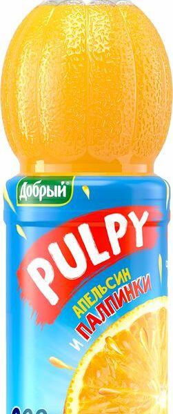 Напиток сокосодержащий Pulpy апельсин с мякотью 900мл