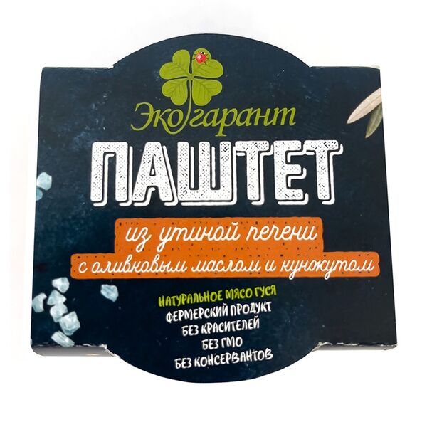 Паштет из утиной печени с оливковым маслом и кунжутом 90г, Россия