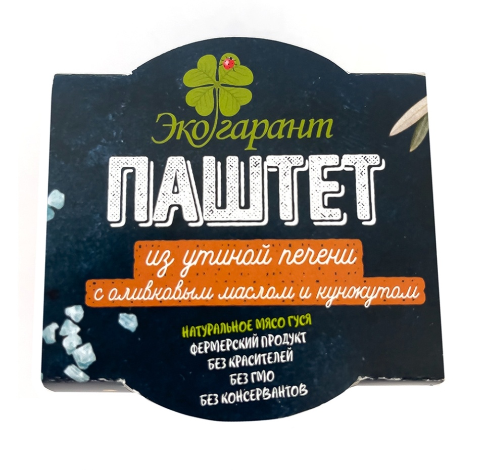 

Паштет из утиной печени с оливковым маслом и кунжутом 90г, Россия