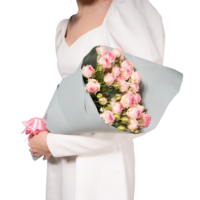 5 роз кустовых 50 см