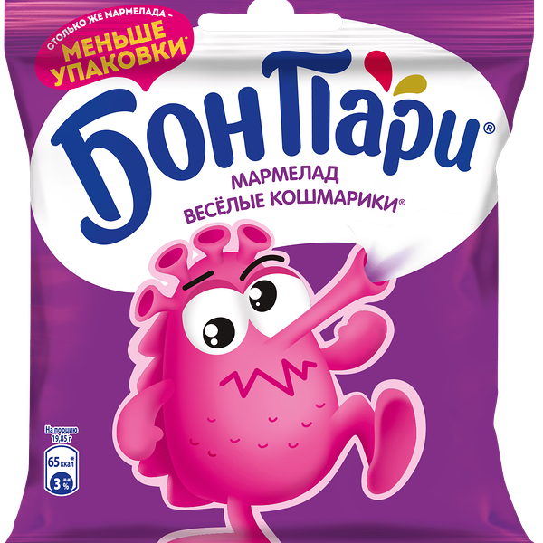 Мармелад жевательный фигурный Бон Пари Веселые кошмарики с пектином