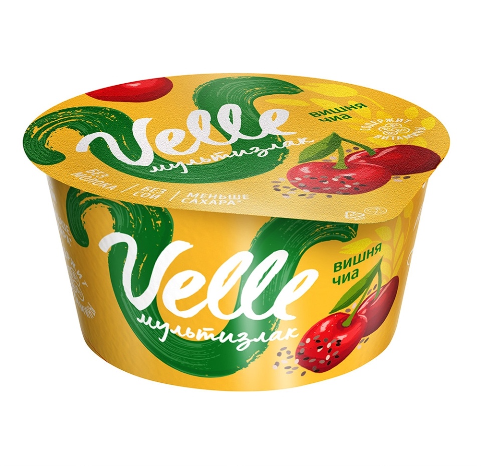

Продукт мультизлаковый ферментированный Velle вишня, чиа 3,5% 140 г