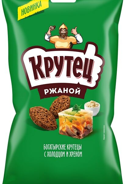 Сухарики Крутец Ржаные со вкусом холодца с хреном 100г