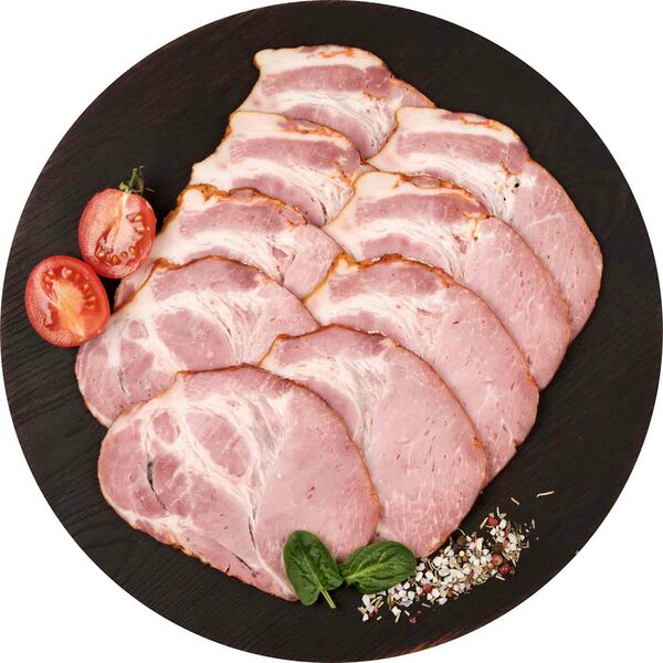 Шея варёно-копчёная Глобус в специях, нарезка 200-300г