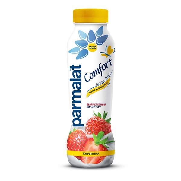 Биойогурт питьевой Parmalat Comfort с клубникой безлактозный 1,5%