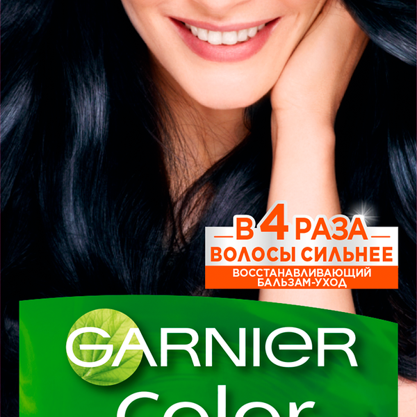 Garnier Стойкая питательная крем-краска для волос Color Naturals, оттенок 2.10, Иссиня-черный