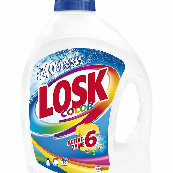 Гель для стирки Losk Active-Zyme 6 Color