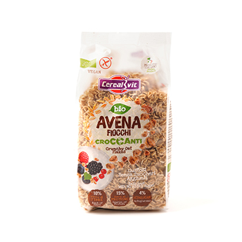 

Хлопья хрустящие овсяные Cerealvit Био без глютена, без сахара 250г, Италия