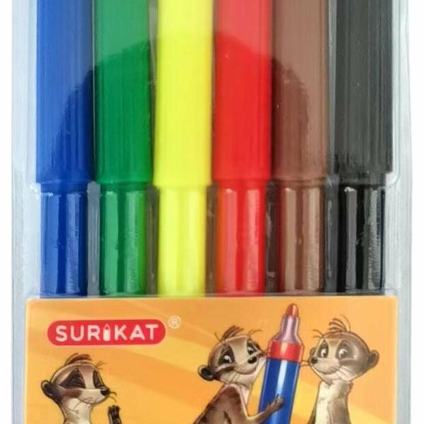 Фломастеры Surikat, 6 цветов