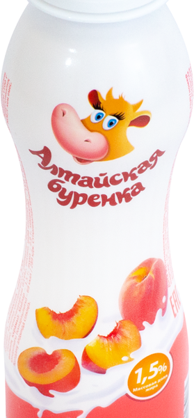 Йогурт питьевой Алтайская буренка персик 1,5%
