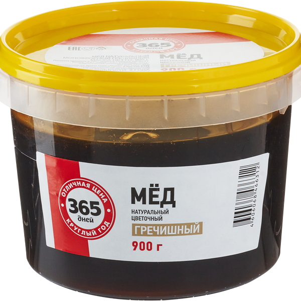 Мед гречишный 365 ДНЕЙ, 900г