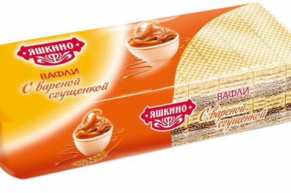 Вафли Яшкино с варёной сгущенкой, 300г