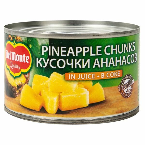 Ананасы Del Monte кусочки в соке, 230г