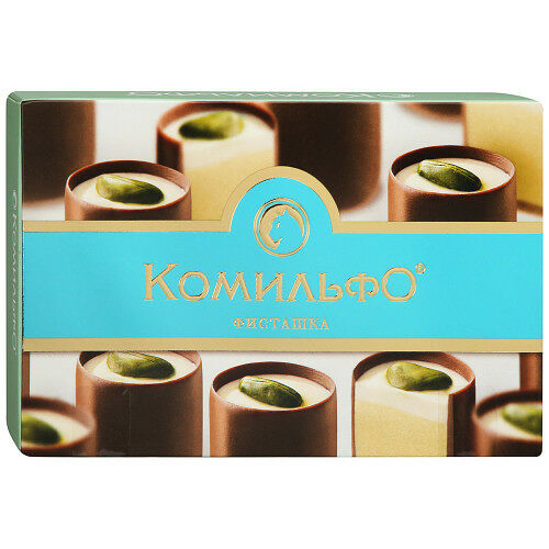 Шоколадные конфеты с двухслойной начинкой с фисташками, «Комильфо»