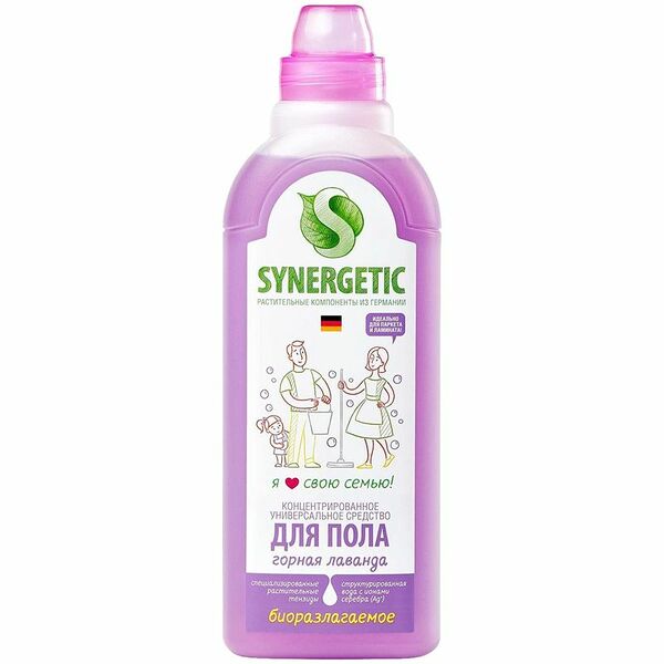 Средство для мытья поверхностей Synergetic Горная лаванда биоразлагаемое, 750мл