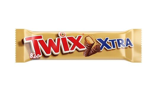 Twix Xtra шоколадный батончик с карамелью и печеньем 82г