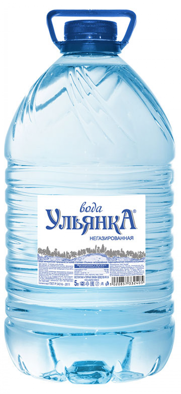 

Вода Ульянка Минеральная питьевая столовая негазированная 5 л