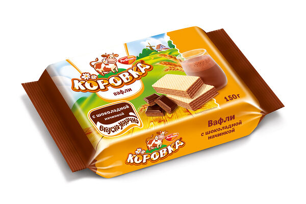 Вафли Коровка с шоколадной начинкой