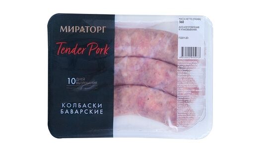 Колбаски Мираторг Баварские свиные для жарки 360г