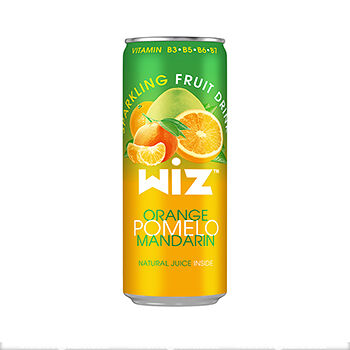 Напиток газированный WIZ Orange Pomelo Mandarin со вкусом апельсин, помело и мандарин