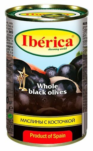 Маслины Iberica с косточкой 360 г