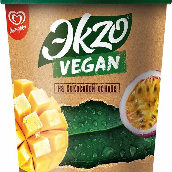 Мороженое Экzо Vegan манго/маракуйя ведро 270г
