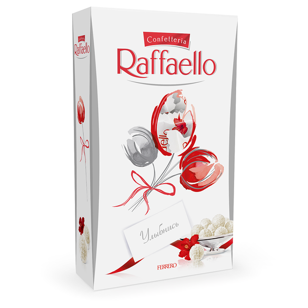 Конфеты Raffaello с цельн.миндал.орехом в кокос.обсыпке (T7)  вес 70г FERRERO Импортер в РБ ООО «Альфа-Дистрибьюция»