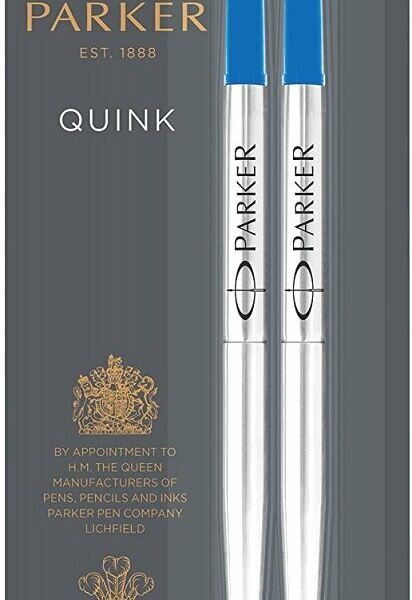 Parker Стержень для ручки-роллера,  M, синий, 2 шт (в блистере)