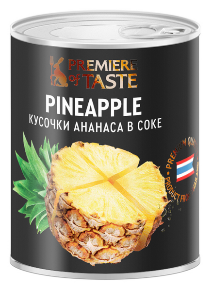 Купить Ананасы Premiere of Taste Кусочки в соке по низкой цене с ...