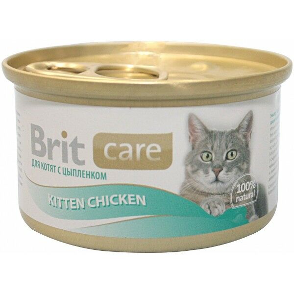 Brit Care Kitten консервы для котят (кусочки) Цыпленок