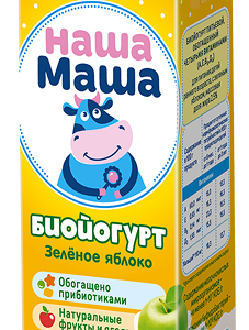Биойогурт Наша Маша зеленое яблоко 2.5%, с 8 месяцев