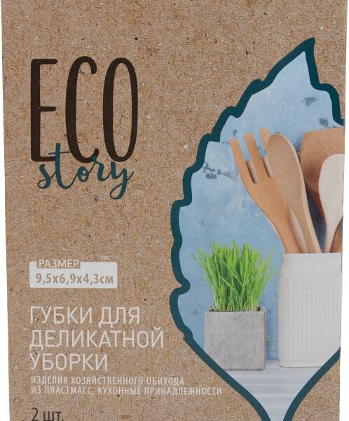 Губка Eco Story для деликатной очистки 2шт