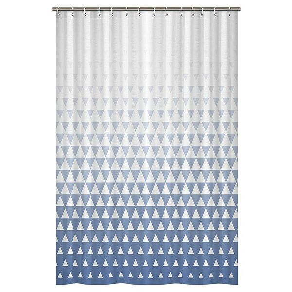 Занавеска для ванной Градиент синий, 180х180 см, PEVA