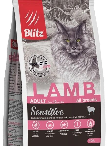 Сухой корм Blitz Adult Cats для взрослых кошек ягненок