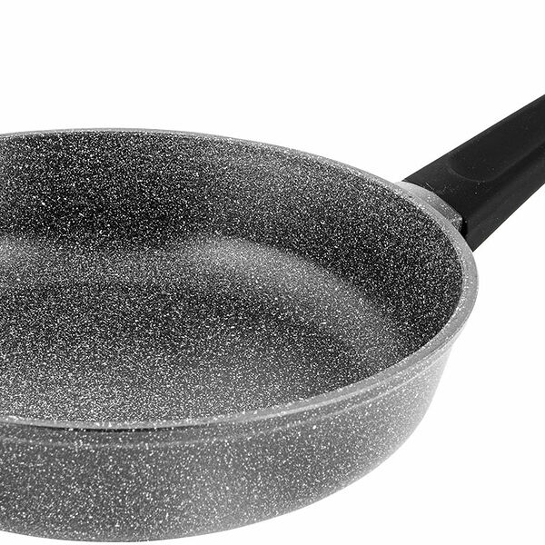 Сковорода Пилот литая антипригарная антрацит Традиция 24 см