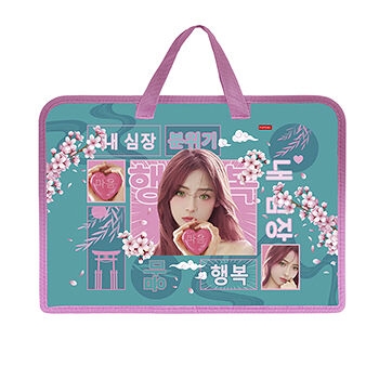 Папка для тетрадей Hatber Пластиковая А4 1 отделение с ручками 245х340х35мм на молнии, Дорама, Россия